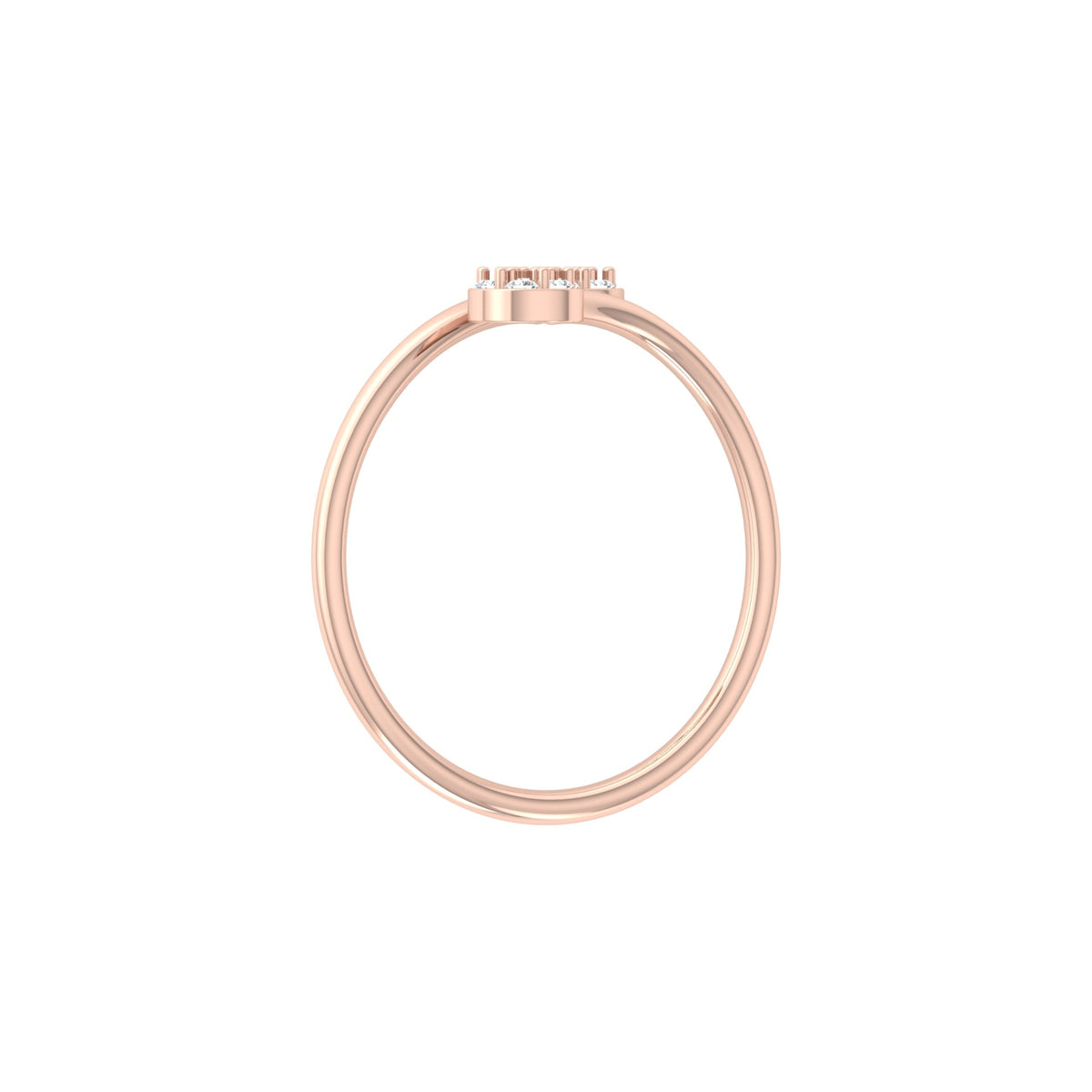 0.10 CT Bypass Round Diamond Women's Ring for Her In 14KT Gold Lab-Grown Or Natural - HIGHCARAT DIAMONDS