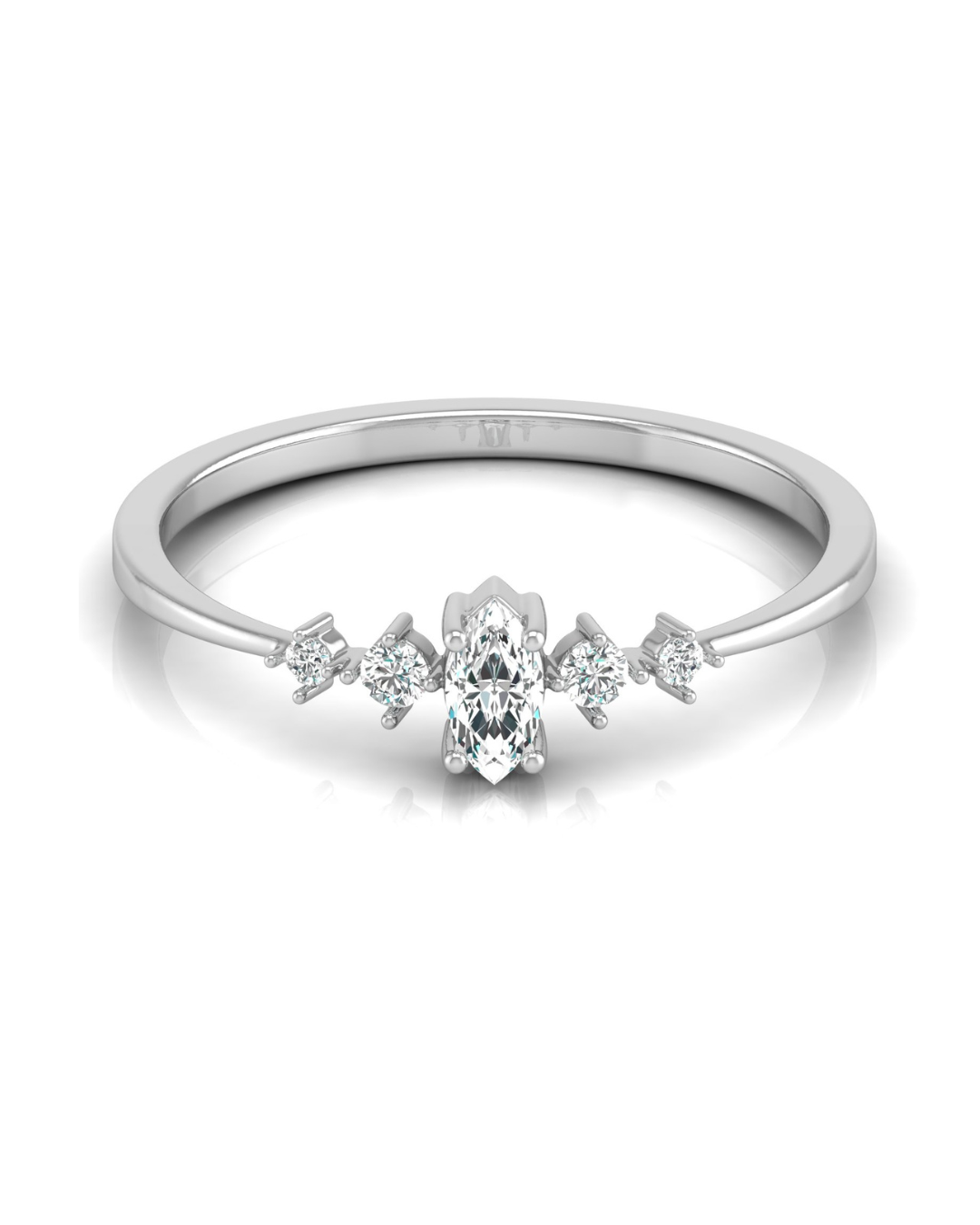 0.16 CT Round And Marquise Lab OR Natural Diamond Band Ring Anniversary Special - HIGHCARAT DIAMONDS