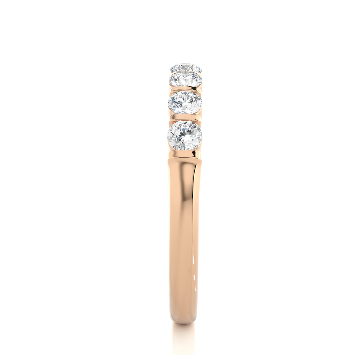 0.52 CT Elegant Diamond Eternity Wedding Band with Sustainable Labgrown Diamonds - HIGHCARAT DIAMONDS