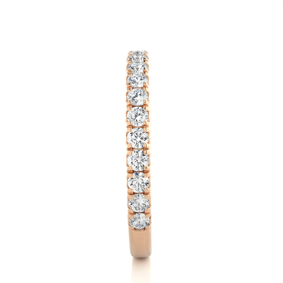 0.73 CT Round Cut Elegant Prong Set Labgrown Or Natural Diamond Wedding Band For Women's - HIGHCARAT DIAMONDS
