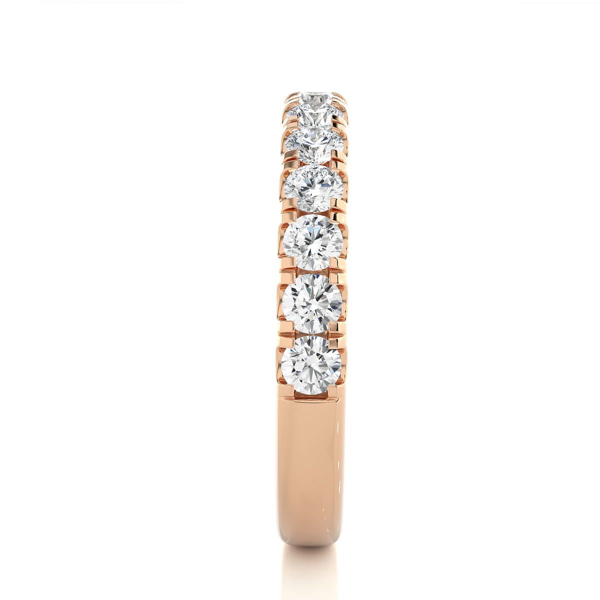 1.01 CT Labgrown Round Diamond Women's Wedding Band Stunning Eternal Sparkle - HIGHCARAT DIAMONDS