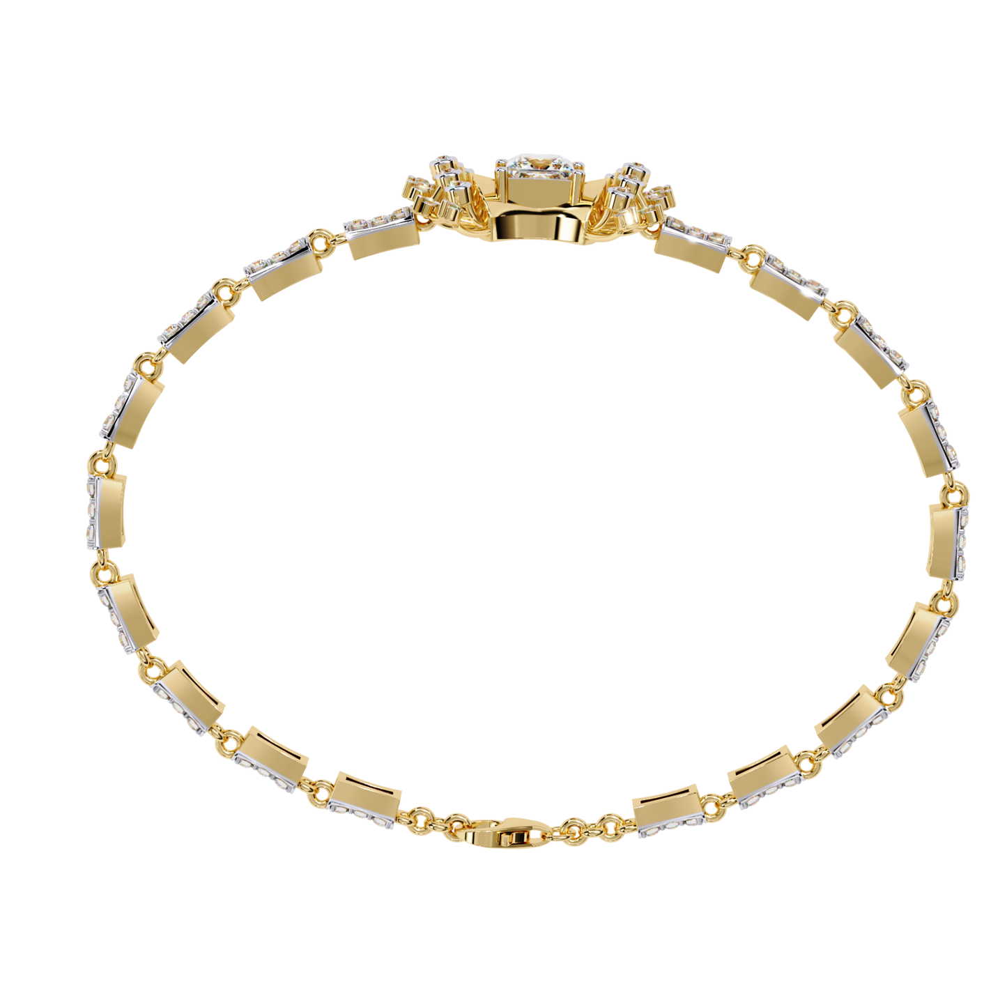 1.65Ct Princess And Round Cut Diamond Antique Elegant Delicate Stunning Perfect Tennis Bridesmaid Bracelet - HIGHCARAT DIAMONDS