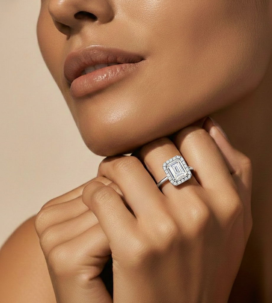 1.96 CT Elegant Radiant and Round Cut Diamond Solitaire Ring Adjustable Design in 14K, 10K, or 18K Solid Gold, Perfect for Daily Wear