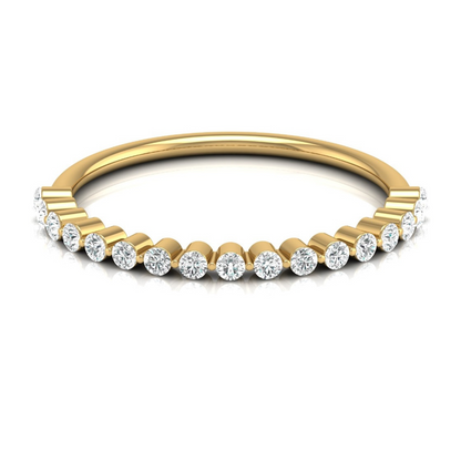 Round Cut Diamond Eternity Band Ring In 14K Gold Light & Comfortable For Daily Wearing
