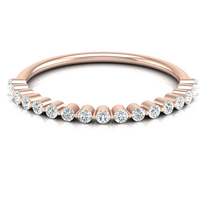 Round Cut Diamond Eternity Band Ring In 14K Gold Light & Comfortable For Daily Wearing