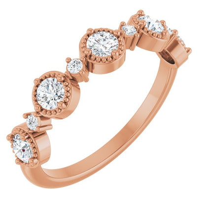 14K Yellow 1/2 CTW Lab-Grown Diamond Halo-Style Anniversary Band