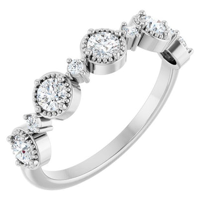 14K Yellow 1/2 CTW Lab-Grown Diamond Halo-Style Anniversary Band