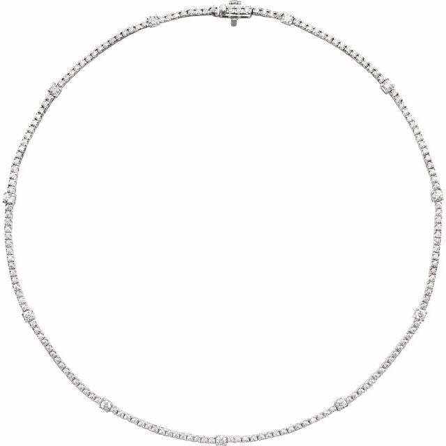 14K Yellow 4 CTW Lab-Grown Diamond Line 16" Necklace
