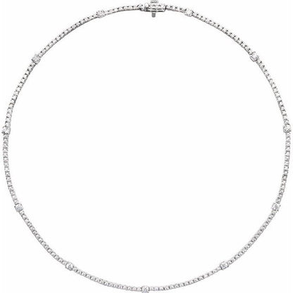 14K Yellow 4 CTW Lab-Grown Diamond Line 16" Necklace