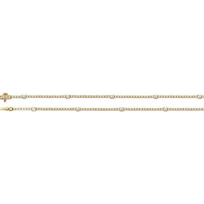 14K Yellow 4 CTW Lab-Grown Diamond Line 16" Necklace