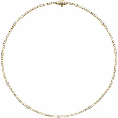 14K Yellow 4 CTW Lab-Grown Diamond Line 16" Necklace
