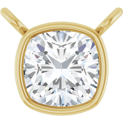 14K Yellow 5/8 CT Lab-Grown Diamond Necklace Center