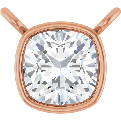 14K Yellow 5/8 CT Lab-Grown Diamond Necklace Center