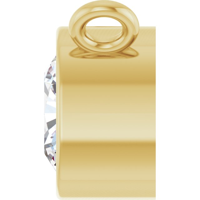 14K Yellow 5/8 CT Lab-Grown Diamond Necklace Center