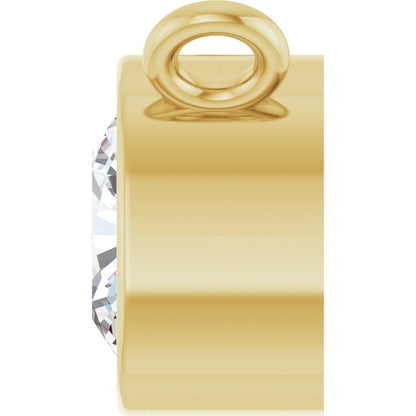 14K Yellow 5/8 CT Lab-Grown Diamond Necklace Center