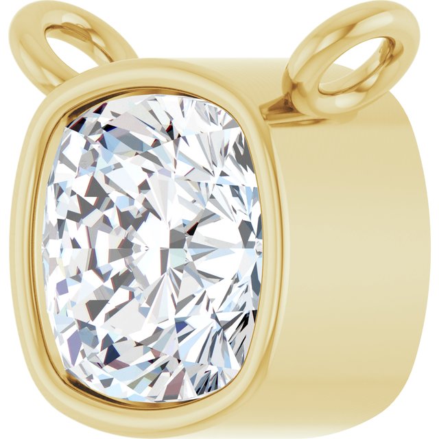 14K Yellow 5/8 CT Lab-Grown Diamond Necklace Center