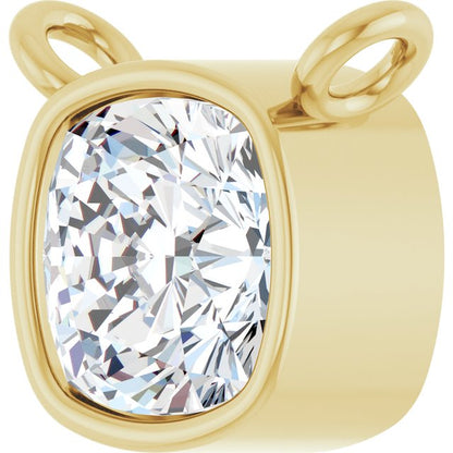 14K Yellow 5/8 CT Lab-Grown Diamond Necklace Center