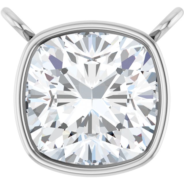 14K Yellow 5/8 CT Lab-Grown Diamond Necklace Center