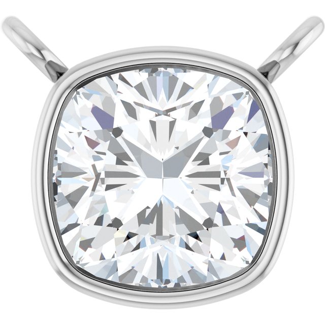 14K Yellow 5/8 CT Lab-Grown Diamond Necklace Center