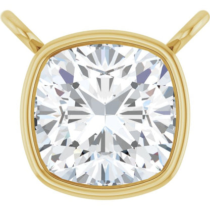 14K Yellow 5/8 CT Lab-Grown Diamond Necklace Center