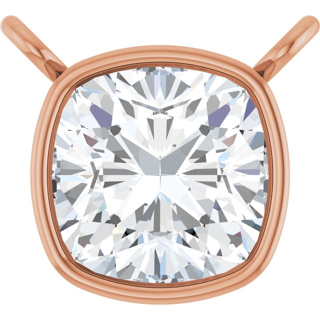 14K Yellow 5/8 CT Lab-Grown Diamond Necklace Center