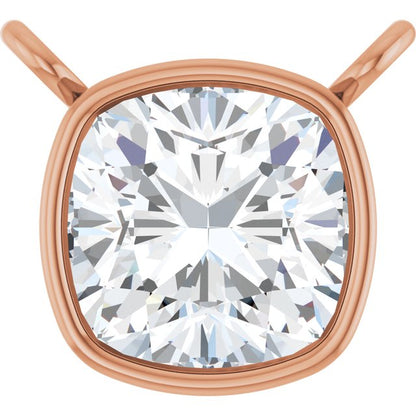 14K Yellow 5/8 CT Lab-Grown Diamond Necklace Center