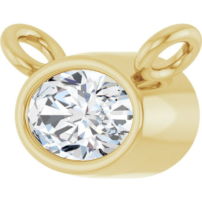 14K Yellow 1/4 CT Lab-Grown Diamond Necklace Center