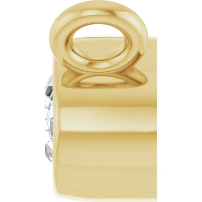 14K Yellow 1/4 CT Lab-Grown Diamond Necklace Center