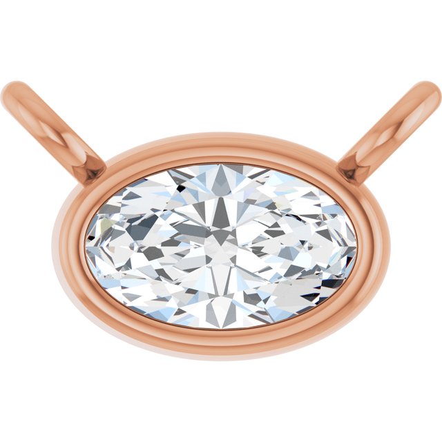 14K Yellow 1/4 CT Lab-Grown Diamond Necklace Center