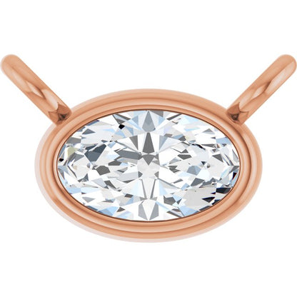 14K Yellow 1/4 CT Lab-Grown Diamond Necklace Center