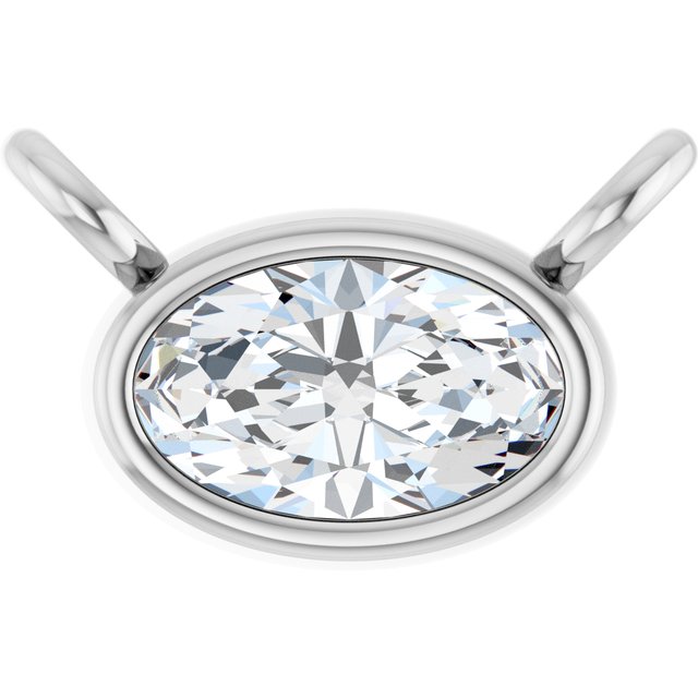 14K Yellow 1/4 CT Lab-Grown Diamond Necklace Center