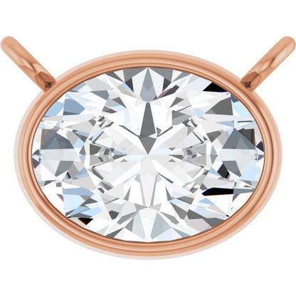 14K Yellow 1/4 CT Lab-Grown Diamond Necklace Center