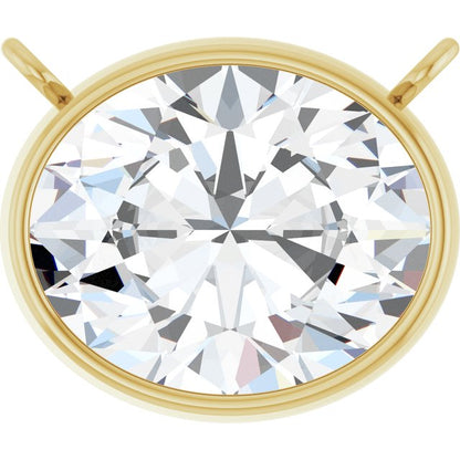 14K Yellow 1/4 CT Lab-Grown Diamond Necklace Center