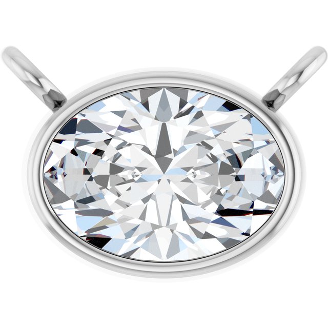 14K Yellow 1/4 CT Lab-Grown Diamond Necklace Center