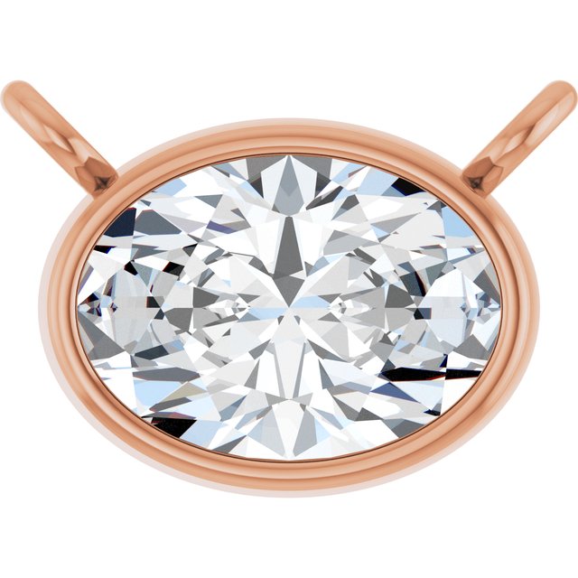 14K Yellow 1/4 CT Lab-Grown Diamond Necklace Center