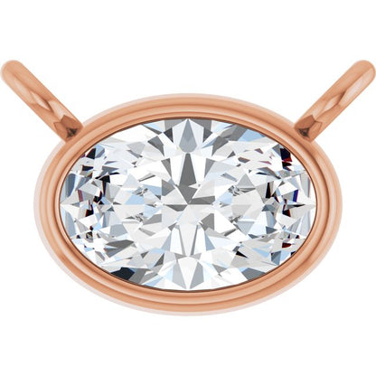 14K Yellow 1/4 CT Lab-Grown Diamond Necklace Center