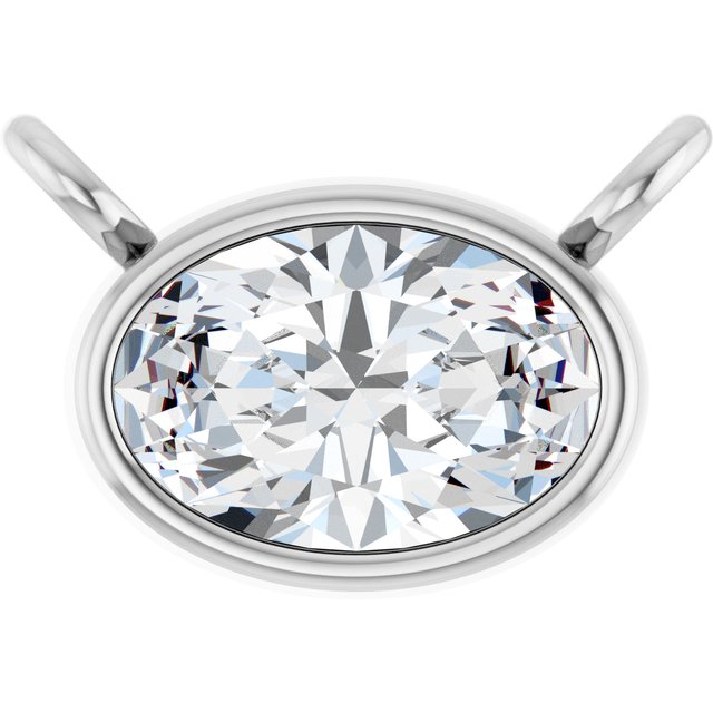 14K Yellow 1/4 CT Lab-Grown Diamond Necklace Center