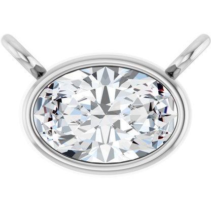 14K Yellow 1/4 CT Lab-Grown Diamond Necklace Center