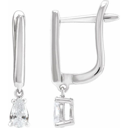 14K Yellow 1/2 CTW Lab-Grown Diamond Lever Back Earrings