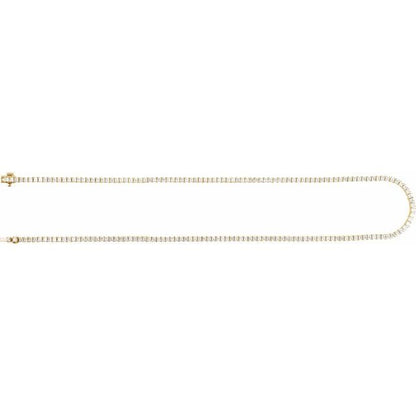 14K Yellow 7 1/4 CTW Lab-Grown Diamond Line 16" Necklace