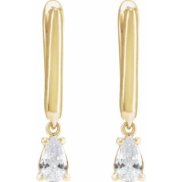 14K Yellow 1/2 CTW Lab-Grown Diamond Lever Back Earrings