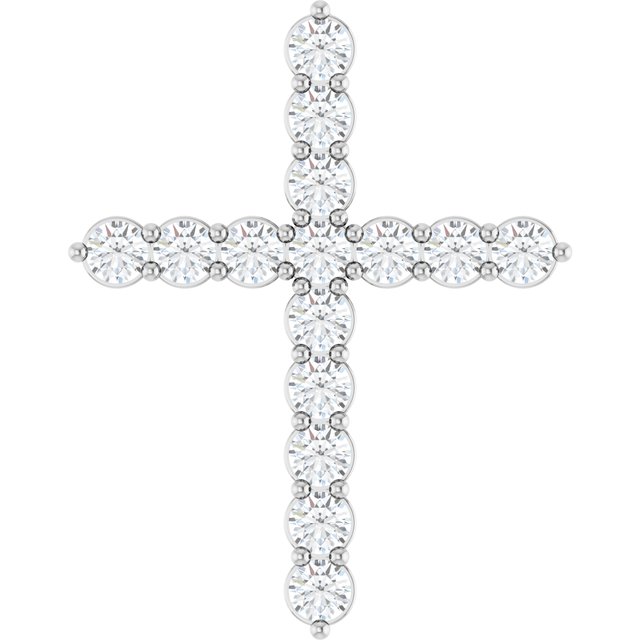 14K Yellow 1/4 CTW Lab-Grown Diamond Cross Pendant