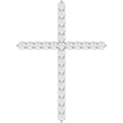 14K Yellow 1/4 CTW Lab-Grown Diamond Cross Pendant
