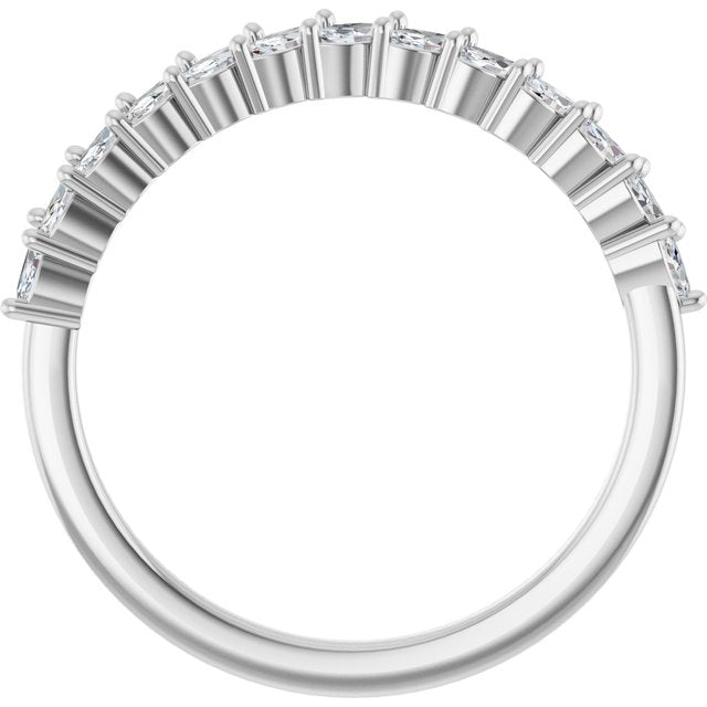 14K White 3/8 CTW Lab-Grown Diamond Anniversary Band