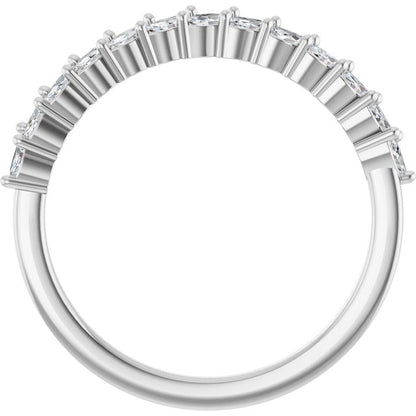 14K White 3/8 CTW Lab-Grown Diamond Anniversary Band