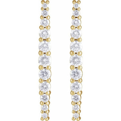 14K Yellow 1/2 CTW Lab-Grown Diamond Earrings