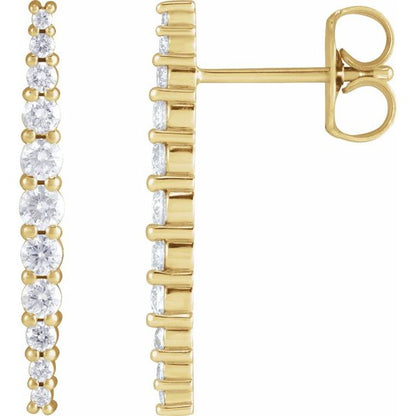 14K Yellow 1/2 CTW Lab-Grown Diamond Earrings