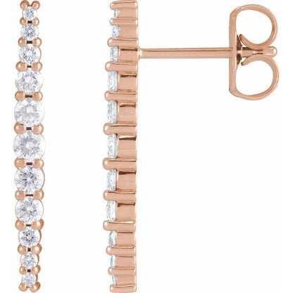 14K Yellow 1/2 CTW Lab-Grown Diamond Earrings