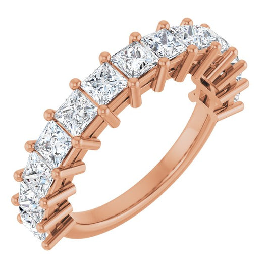 14K Rose 2 CTW Lab-Grown Diamond Anniversary Band