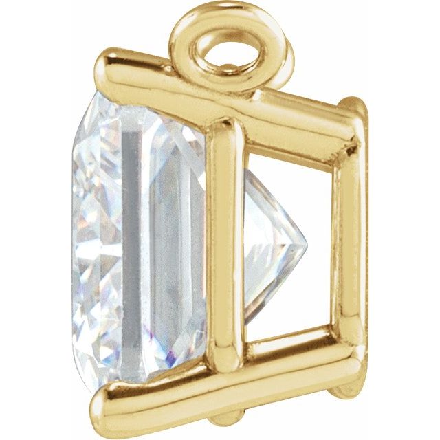 14K Yellow 1/3 CT Lab-Grown Necklace Center